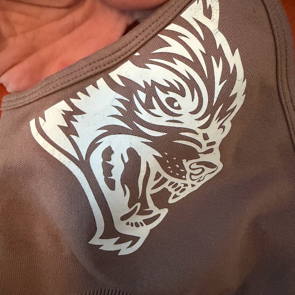 Darcsport Brown Wolf Print Sports Bra - Picture 3 of 9